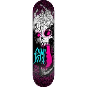 7.25x29 Powell Peralta Isamu Yamamoto Skull Pro Freestyle Deck - Black/Pink PRE-ORDER