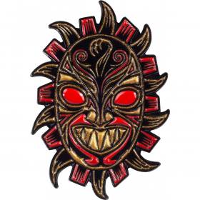 Powell Peralta Nicky Guerrero Mask Lapel Pin - Red/Metallic Gold