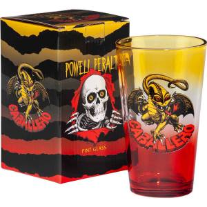 Powell Peralta OG Caballero Dragon Pint Glass - Yellow/Red Fade - PRE-ORDER