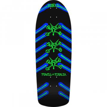 Powell Peralta OG Rat Bones Re-Issue Skateboard Deck - Black/Neon