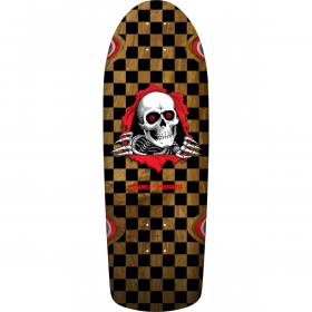 10x30 Powell Peralta OG Ripper Checker Re-Issue Deck - Brown Veneer PRE-ORDER