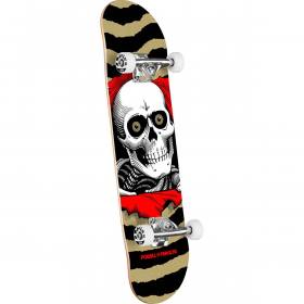 Powell Peralta Ripper Birch Complete Skateboard - Red/Metallic Gold 7x28