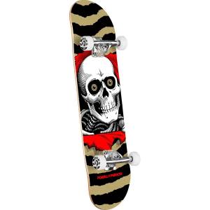 Powell Peralta Ripper Birch Complete Skateboard - Red/Metallic Gold 7x28