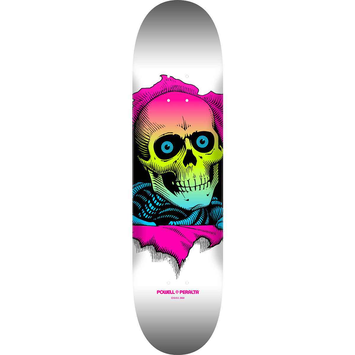 Powell Peralta Ripper Skateboard Deck - Lime Fade/White 8.5x32.08