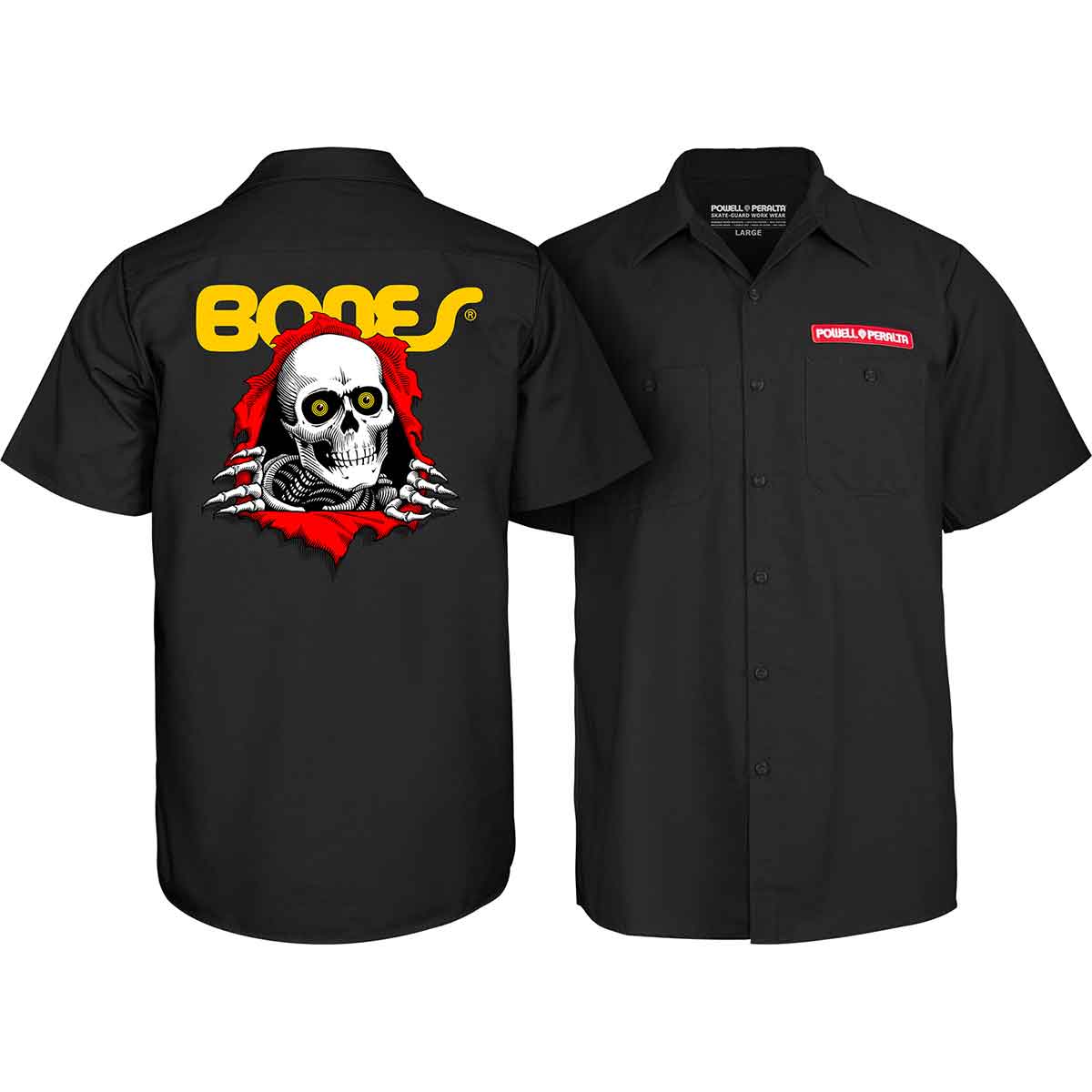 Powell Peralta Ripper Work Shirt - Black | SoCal Skateshop