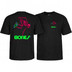 Powell Peralta Skateboard Skeleton T-Shirt - Blacklight