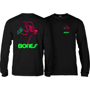 Powell Peralta Skateboard Skeleton Long Sleeve T-Shirt - Blacklight