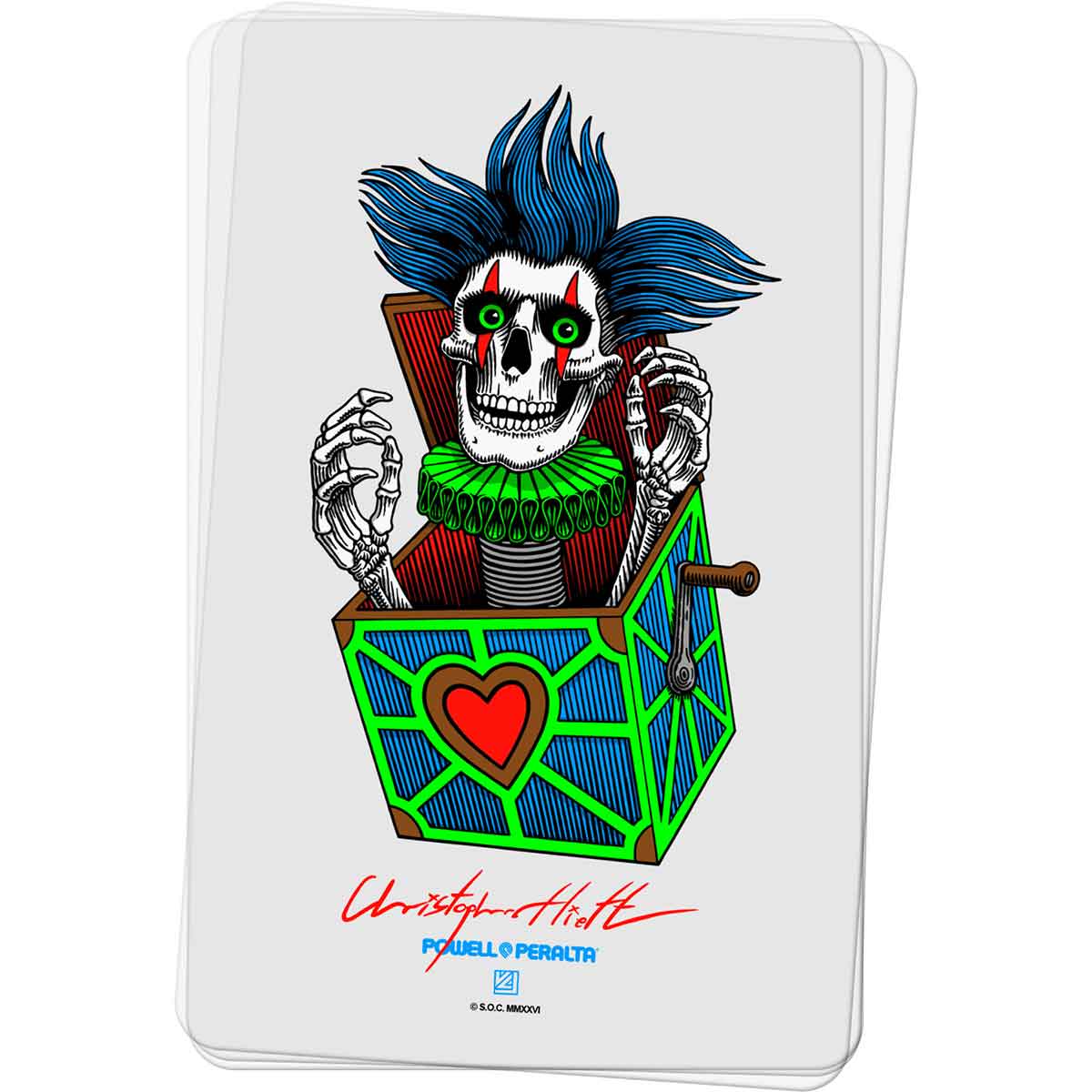 Powell Peralta Skateboards Pro Chris Hiett Skull Sticker | SoCal