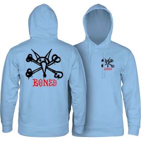 Powell Peralta Rat Bones Midweight Pullover Hoodie - Aqua Blue