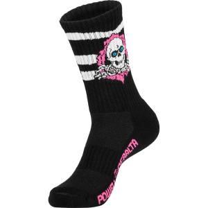 Powell Peralta Ripper Cotton Socks - Stripes Black/Pink