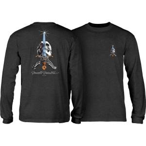 Powell Peralta Skateboards Skull & Sword Long Sleeve T-Shirt - Dark Heather