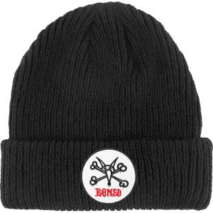 Powell Peralta Vato Rat Cuff Beanie - Black/White
