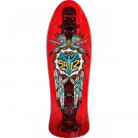 10x30.81 Powell Peralta Steve Saiz Totem Re-Issue Deck - Red - PRE-ORDER