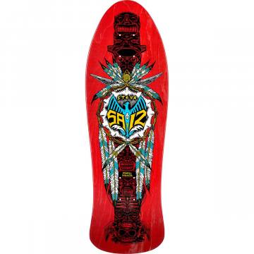 Powell Peralta Steve Saiz Totem Re-Issue Skateboard Deck - Red