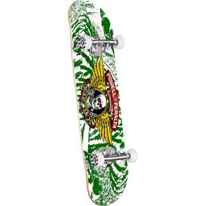 Powell Peralta Winged Ripper Birch Complete Skateboard - Green/White 7x28