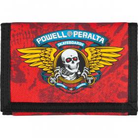 Powell Peralta Winged Ripper Trifold Velcro Wallet - Red/Black - PRE-ORDER