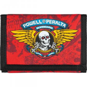Powell Peralta Winged Ripper Trifold Velcro Wallet - Red/Black