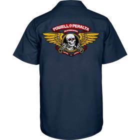 Powell Peralta Winged Ripper Work Shirt - Navy