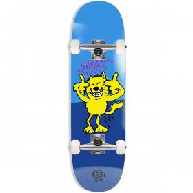 Push Chaos Cat 1st Push Mini Complete Skateboard - Blue 7.125x29