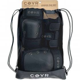 Push Covr Youth Junior Skateboard Pad Set - Matte Black