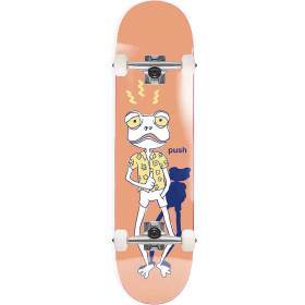 Push Froggy Sketch 1st Push Complete Skateboard - Peach 7.75x31.1