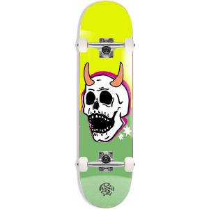 Push Skull Horn 1st Push Complete Skateboard - Lime Green 8x31.6