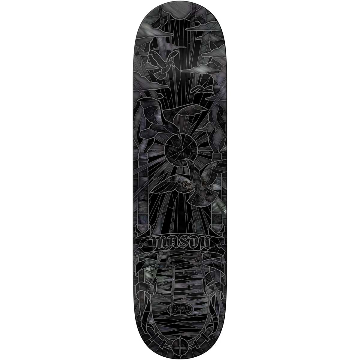 Real Mason Silva Black Sun Cathedral Pro Skateboard Deck - 8.25x32