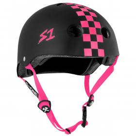 S1 Lifer Helmet - Matte Black/Pink Checkers