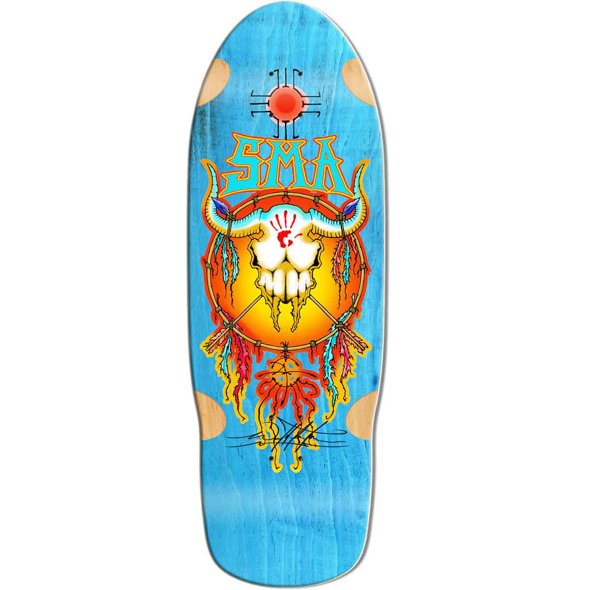 Santa Monica Airlines Dreamcatcher Shaped Skateboard Deck - Blue