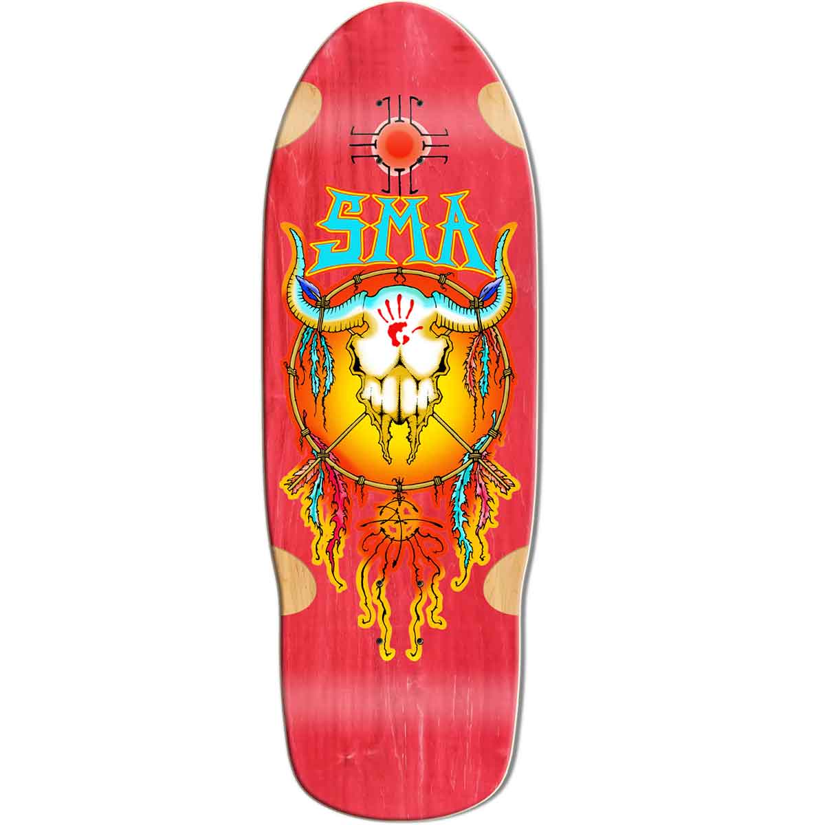 Santa Monica Airlines Dreamcatcher Shaped Skateboard Deck - Red