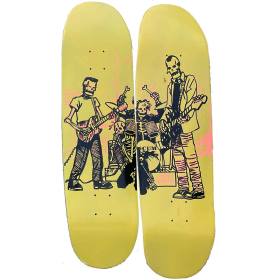 8.5x32.25 Scum Skates Jose Cerda 30th Anniversary Art Deck Set - Yellow