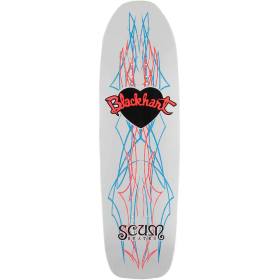 9.25x33.75 Scum Skates Rick Blackhart Pro Pin-Stripe Shaped Deck - White