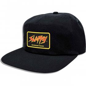 Slappy Trucks Throwback Patch 5-Panel Ultra-Low Unstructured Snapback Hat Hat - Black