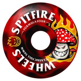 56mm 99a Spitfire Formula Four Classic Full Shroom Bighead Wheels - Black/Red Swirl