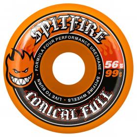 56mm 99a Spitfire Team Formula Four Conical Full Shape Wheels - Orange