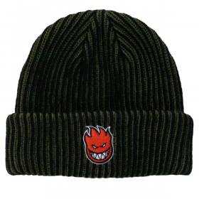 Spitfire Wheels Bighead Fill Cuff Beanie - Olive/Black/Red