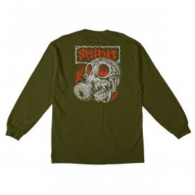 Spitfire Wheels Gas Mask Long Sleeve T-Shirt - Military Green