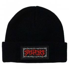 Spitfire Wheels Gas Mask Script Cuff Beanie - Black