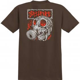 Spitfire Wheels Gas Mask T-Shirt - Dark Chocolate