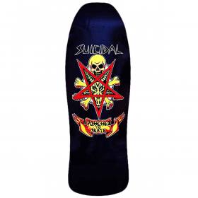 10x30.75 Suicidal Skates Possessed To Skate 80s Re-Issue Deck - Black Gloss/Diamond Ice