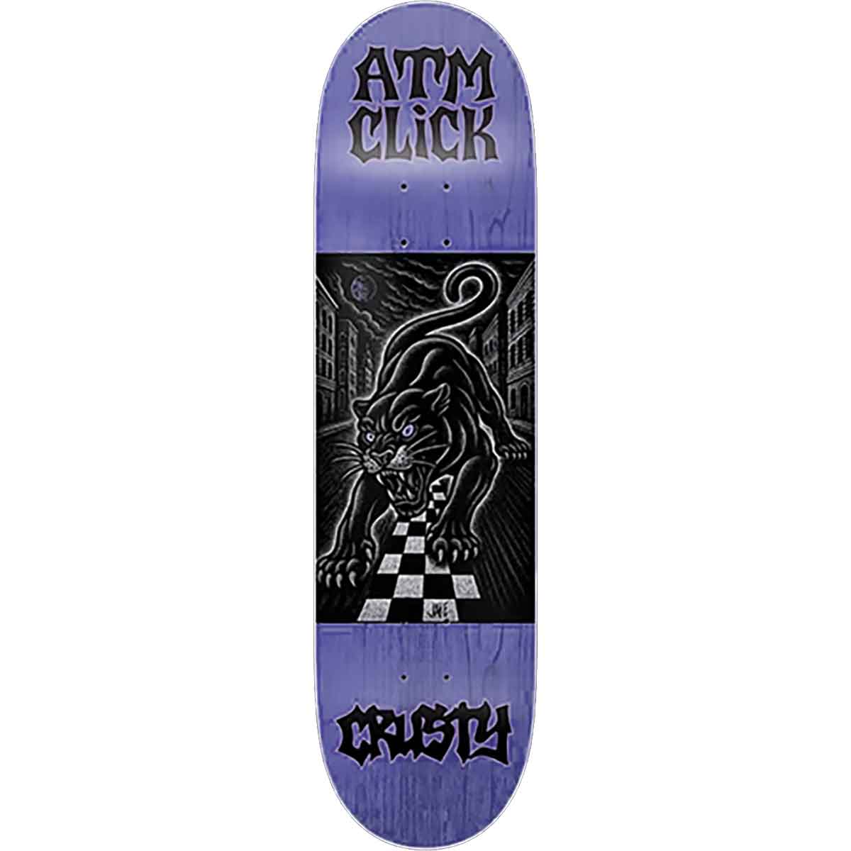 ATM Click Chris Weissmann Panther Skateboard Deck - Purple Stain