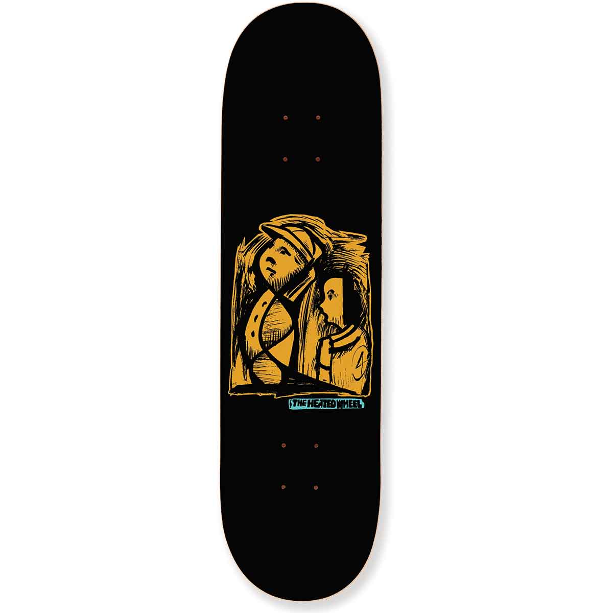 The Heated Wheel Frontier Skateboard Deck - Black 8.25x31.9