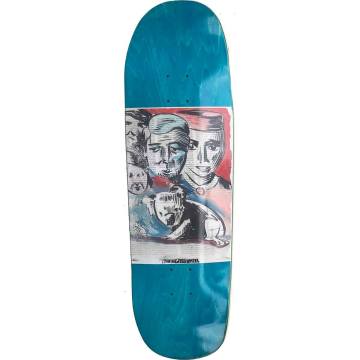 The Heated Wheel Queensland Shaped Skateboard Deck - Green Stain