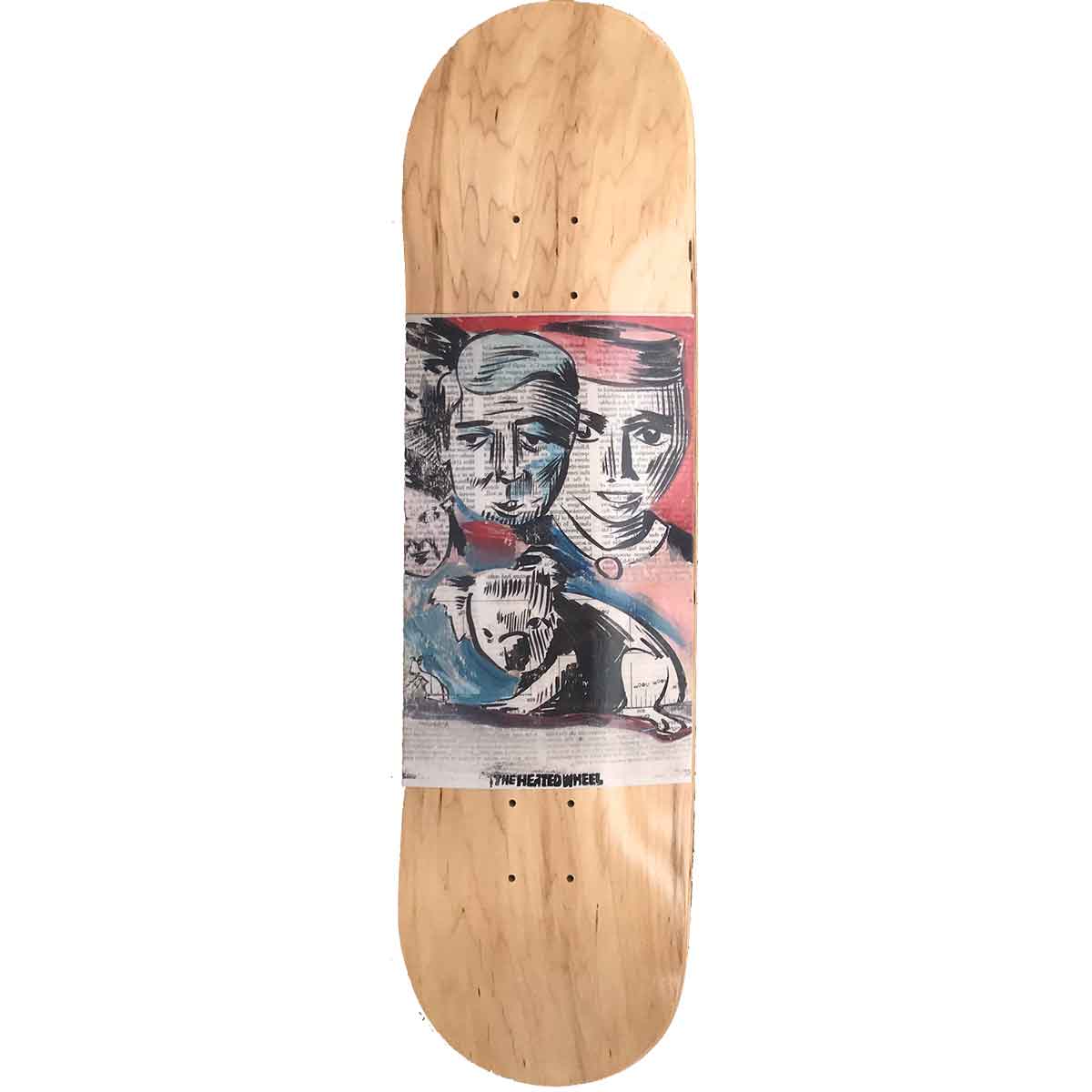 The Heated Wheel Queensland Skateboard Deck - Natural 8.25x31.9