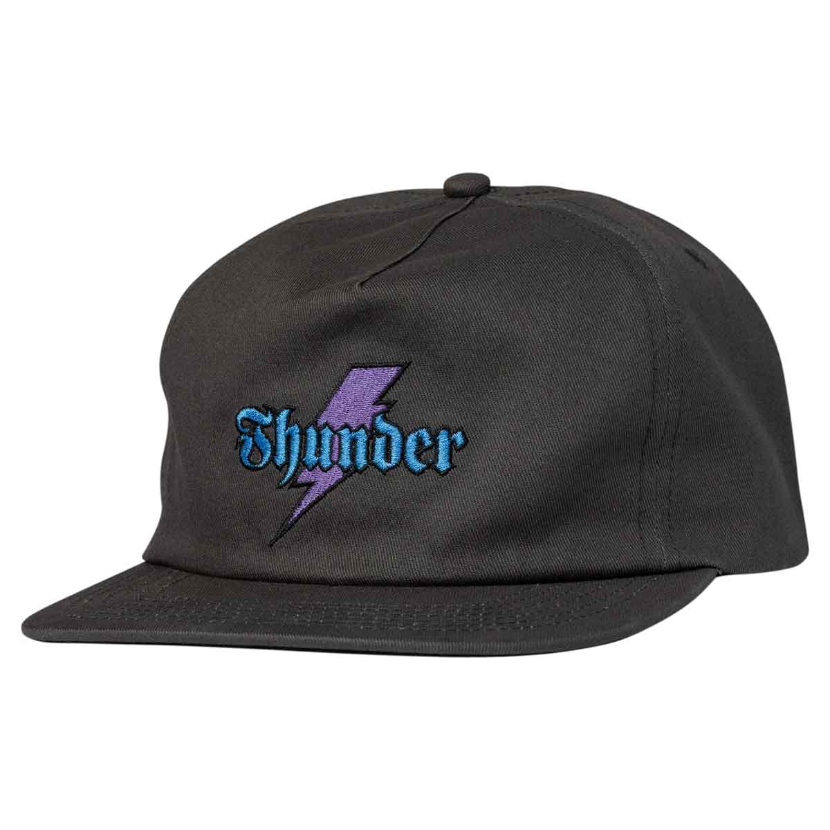 Thunder Trucks Bolt Script Snapback Hat - Charcoal | SoCal Skateshop