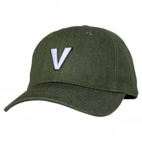 Venture Trucks Retro V Denim Strapback Hat - Olive