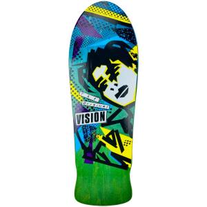 10x30 Vision LTD Old School Gonz Re-Issue Deck - Two-Tone/Blue & Green