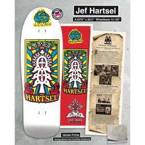 9.4375x30.5 World Industries Jeff Hartsel Yout Model LTD Screened Re-Issue Deck - White
