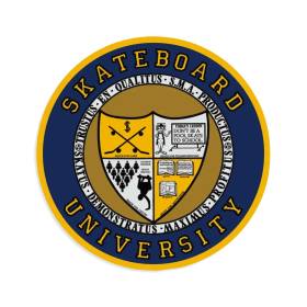 World Industries Skateboard University Sticker - 3" x 3"