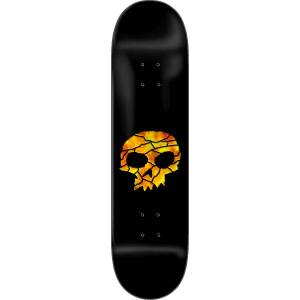 8.25x31.9 Zero Stained Glass Single Skull Deck - Yellow